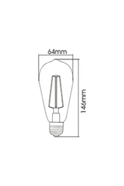 Cata Rustik Led Ampül Flamanlı 6w E27 Ct 4284 - Resim 3