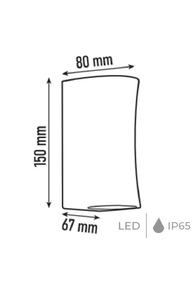 Noas YL83-1032 MİRA 6 Watt Siyah Çift Yönlü Dış Mekan LED Aplik - Gün Işığı (3200K) - IP65 - 2