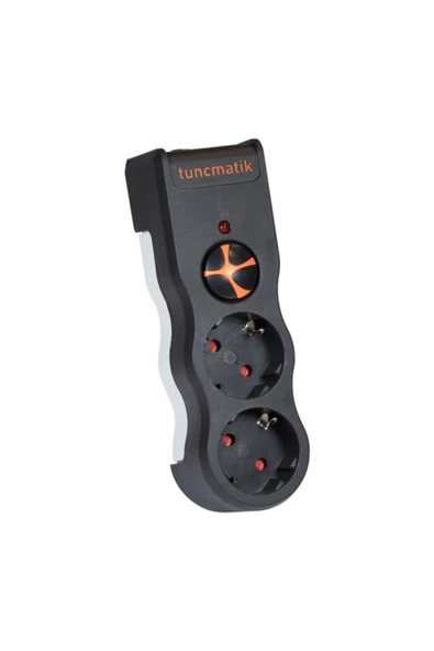 Tunçmatik İkili Akım Korumalı Priz Siyah Powersurge Tsk19022 - Resim 2