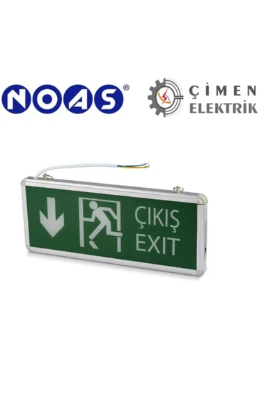 Noas 5 Adet NOAS YLX 2003 Çift Yönlü Şarjlı 3 W Ledli Exıt Çıkış Armatürü ürün görseli 1