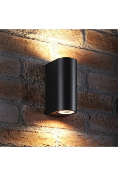Cata 6 W Solomon İki Yönlü Dekoratif Oval Duvar Aplik - Gün Işığı (3000K) - Siyah - IP54 - CT-7064