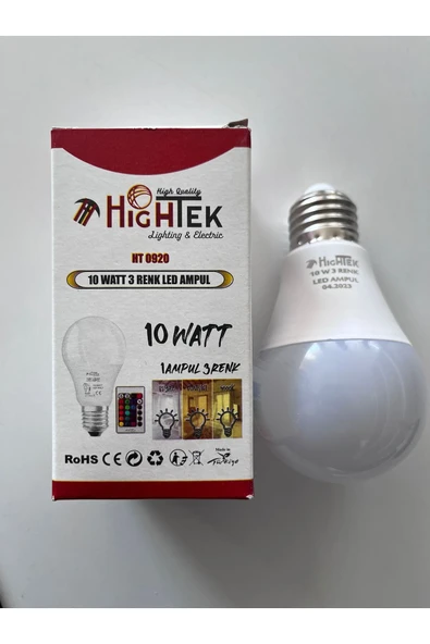 HIGHTECH 10W 3 RENK LED AMPÜL - Resim 2