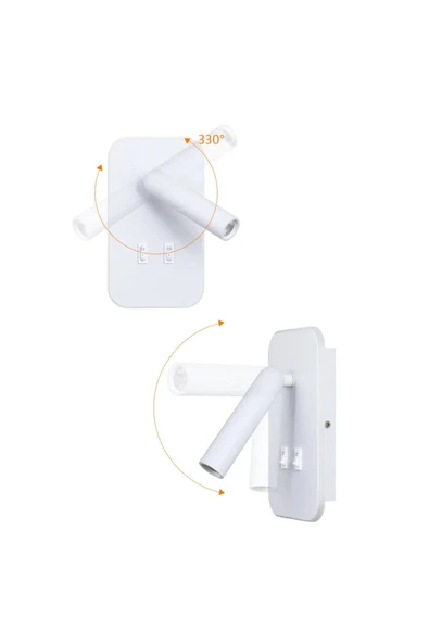 Cata 13 W Led Tuvalu Yatak Başı Aplik - Gün Işığı (3000K) - Beyaz - CT-5253B - Resim 5