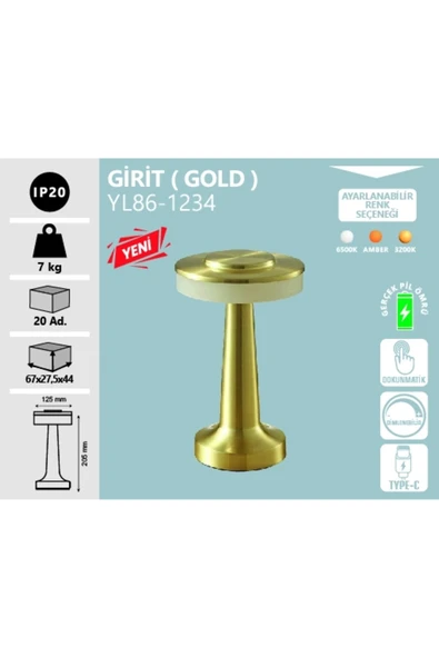 Noas Girit Şarzlı Masa Lambası ürün görseli 1