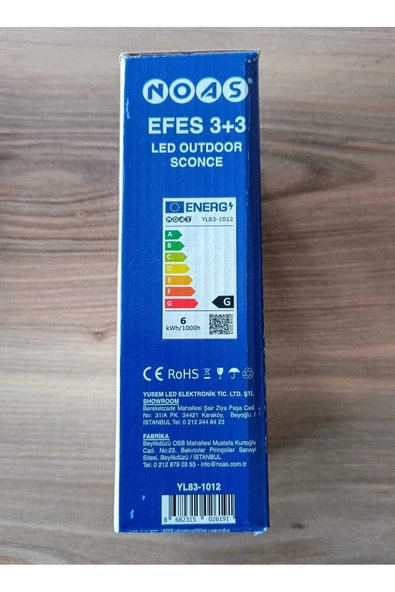 Noas Efes 3+3 Diş Mekan Led Apli̇k - Resim 3