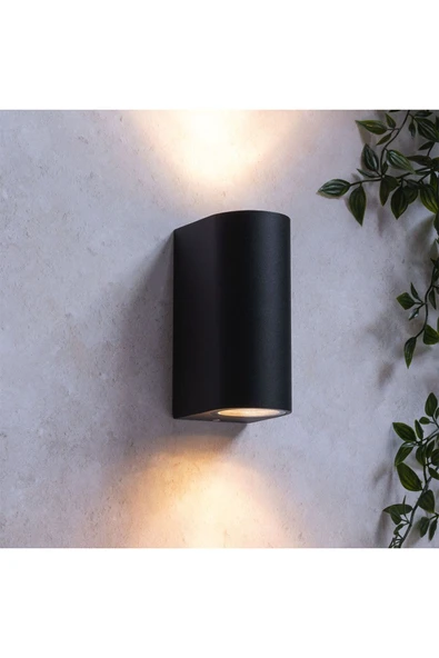 Cata 6 W Solomon İki Yönlü Dekoratif Oval Duvar Aplik - Gün Işığı (3000K) - Siyah - IP54 - CT-7064 - 2