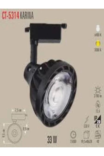 Cata Ct 5314 30w Karina Ray Armatür (GÜNIŞIĞI) - Resim 4