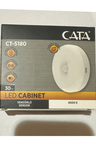 Cata CT-5180 4000K (Günışığı) Sensörlü Şarjlı Mıknatıslı Kabin Led Ampul ürün görseli 1