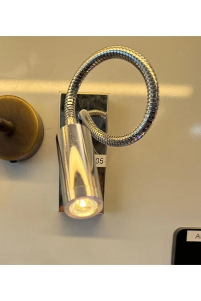 ACK 3000K LED SPİRALLİ APLİK Günışığı Krom Kasa - 3