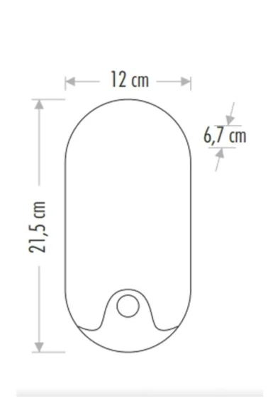 Cata Palermo Sensörlü Oval Led Duvar Aplik Dış Mekan Armatür 12w 4000k Günışığı - 2