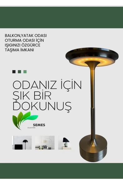 Cata CT-8438 TORONTO DİMLENEBİLİR VE ŞARJ EDİLEBİLİR DEKORATİF MASA, YATAK ODASI VE GECE LAMBASI - Resim 3