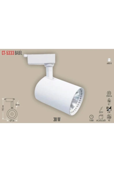 Cata Babil 30w Ray Spot Beyaz 6400k Beyaz Işık ürün görseli 1