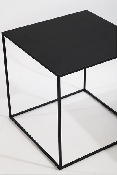 Metal 2'li Sehpa Siyah - Resim 2