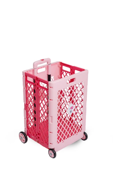 Katlanabilir Pazar Arabası Pembe - 3