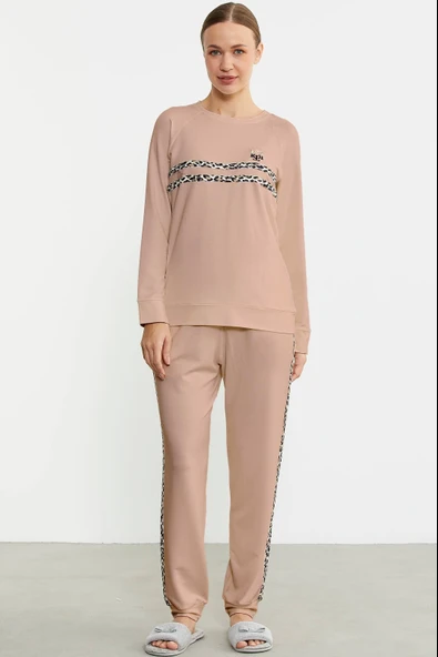 Sementa 76446 Leopar Çizgili Jogger Pijama Takım - 2