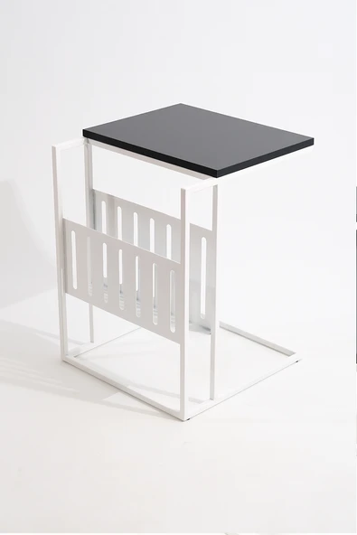 Dergilikli Beyaz Metal Sehpa - Resim 3