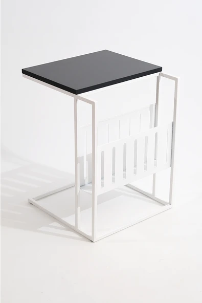 Dergilikli Beyaz Metal Sehpa ürün görseli 1