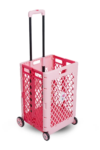 Katlanabilir Pazar Arabası Pembe - 2