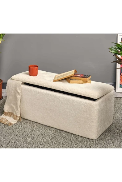 WoodyMaison Puf Denmark Modern Tarz Yatak Ucu Sandıklı Puf Kapı Girişi Bench Koltuk 35*90*42 Cm