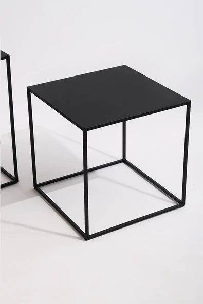 Metal 2'li Sehpa Siyah - Resim 3