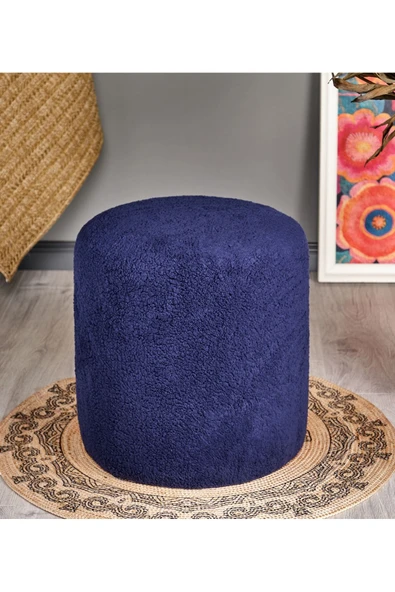 WoodyMaison Puf Norway Iskandivian Çok Amaçlı Teddy Silindir Puf Bench Koltuk Tabure 42*41