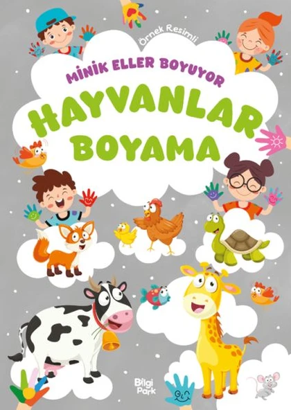 Minik Eller Boyuyor – Hayvanlar Boyama Kitabı (Örnek Resimli) ürün görseli
