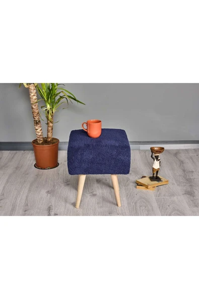 WoodyMaison Puf Mushroom Retro Kare Çok Amaçlı Puf Bench Koltuk Tabure - 3