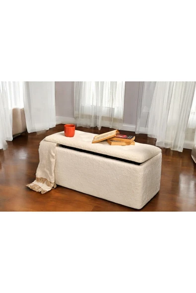 WoodyMaison Puf Denmark Modern Tarz Yatak Ucu Sandıklı Puf Kapı Girişi Bench Koltuk 35*90*42 Cm - 3
