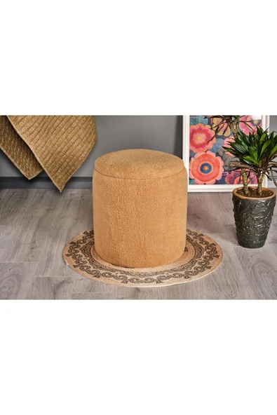 WoodyMaison Puf Iskandinav Tarz Kuzu Tüy Kumaş Sandıklı Large Çok Amaçlı Puf Koltuk Bench 41*42 - 3