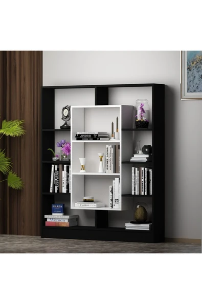 Betroya  Venüs Kitaplık - Siyah / Parlak Beyaz - 3