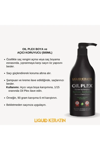Oil Plex ( 500ml ) Saçı Yakmadan Açmak Için Oryalden Saç Koruyucu - 3