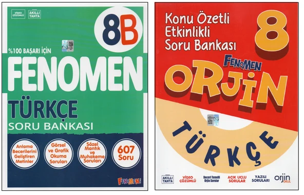FENOMEN 8. SINIF 8B TÜRKÇE+ORJİN TÜRKÇE (2 KİTAP)