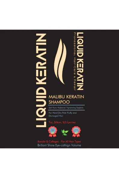 Kuru Mat Sert Kabaran Saçlara - Tuzsuz Malibu Keratin Şampuanı (350ML) - 3