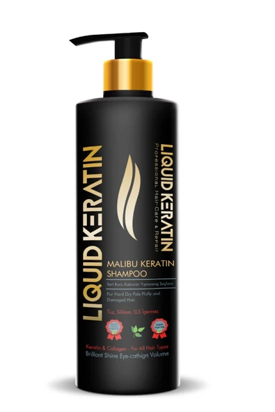 Kuru Mat Sert Kabaran Saçlara - Tuzsuz Malibu Keratin Şampuanı (350ML) - 1