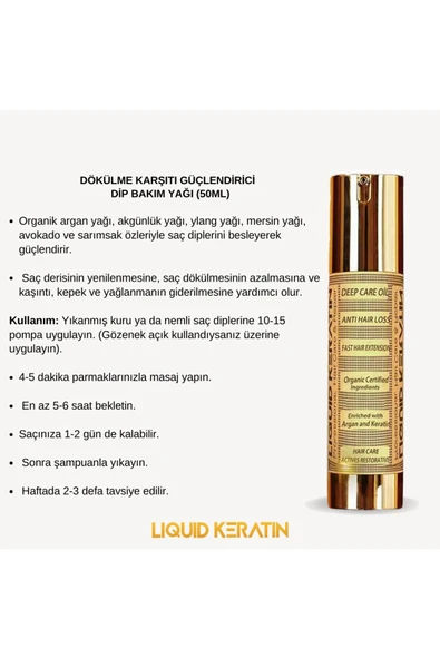 Titanyumlu Saç Gürleştiren Saç Çıkaran Saç Güçlendirici Keratin Bakım Seti - 3