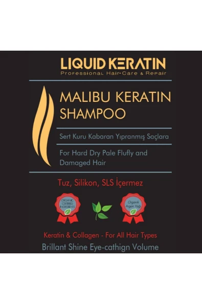 Kuru Mat Sert Saçlara Malibu Keratin Şampuanı (500ML) Tuzsuz Sulfatsız - 5