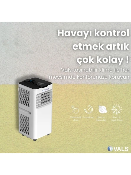 Vals AC 12 PLR 12000 Btu Uzaktan Kumandalı Dijital Mobil Klima - OUTLET - Resim 2