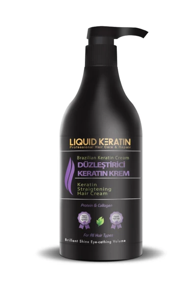 Saç Keratin Bakım Kremi - Kuru, Sert, Yıpranmış Kabaran Saçlar İçin Pürüzsüz Yumuşak Nemli (500ML) - 1