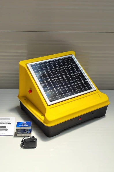 Elektrikli Çit Teli Sistemi Seti Güneş Panelli-40 Dönüme Kadar Ayı Domuz Kurt Için Etkili Koruma - Resim 5