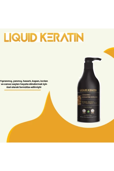 Onarıcı Saf Keratin Saç Bakım Serumu (500ml) - 3