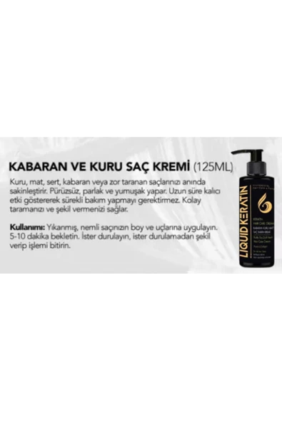 Kabaran Kuru Saçlara Keratin Bakım Kremi (125ML) - 3
