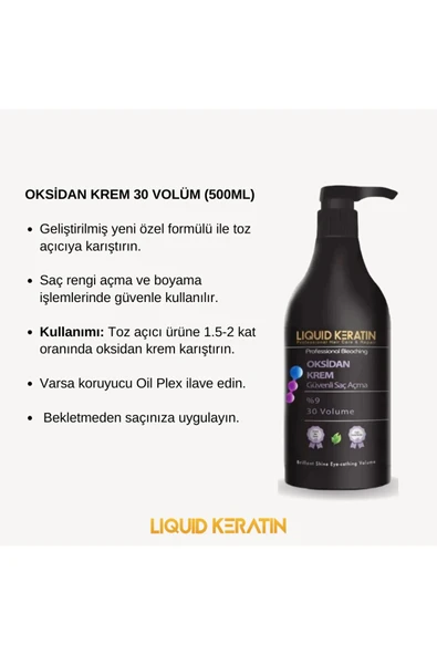 Keratinli Gri Toz Açıcı Ve Oksidan Kremli Set (YAKMADAN EVDE KOLAY SAÇ RENGİ AÇMA) 1000ml Kuaför Boy - 6