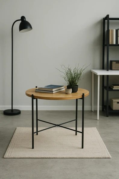 ED PET DİZAYN YUVARLAK ORTA SEHPA YAN SEHPA - 2