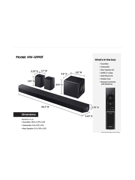 Samsung HW-Q990F/TK  Q/F Soundbar - OUTLET - Resim 5