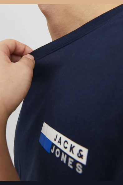Jack Jones Corp Logo Erkek Tişört 12233999 - Resim 7