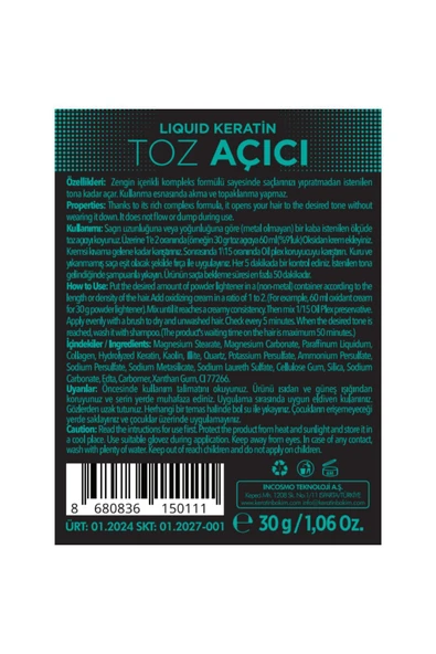 Keratinli Gri Toz Açıcı Oksidan Krem - Saç Rengi Boya Açıcı Set (30GR 60ML) - 4