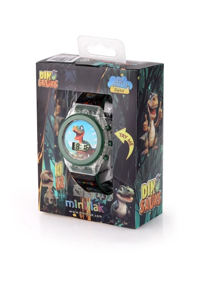 Miniflak Dinozor MFD7001 Işıklı Çocuk Saati - Resim 2