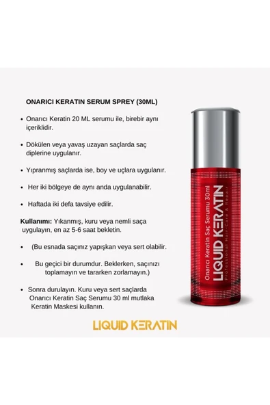 Saf Keratin Serum Sprey (30ml) - Katkısız Keratin - 4