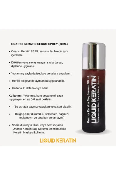 Titanyumlu Saç Gürleştiren Saç Çıkaran Saç Güçlendirici Keratin Bakım Seti - 4