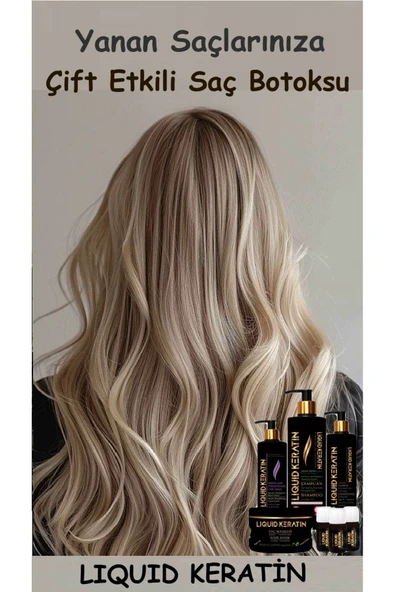 Çift Etkili Saç Botoksu No-2 Onarıcı Keratin Bakım Seti- (DAHA DÜZ, CANLI, PARLAK VE YUMUŞAK SAÇLAR) - 7